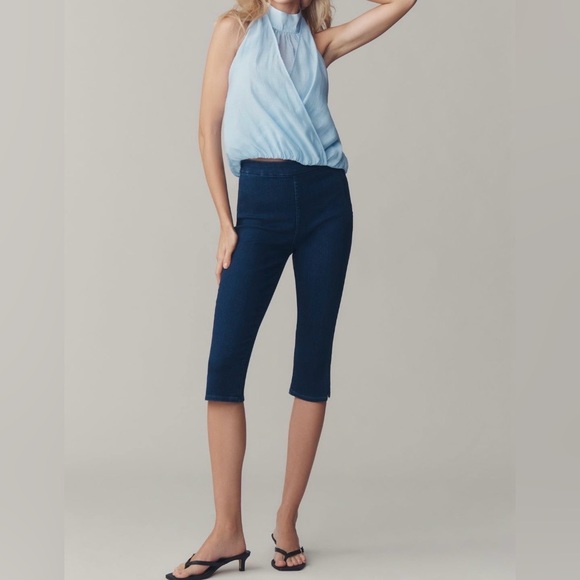 🟤NWT ANTHROPOLOGIE Layered Halter
Sleeveless Blouse in Sky Blue XL - Picture 6 of 6